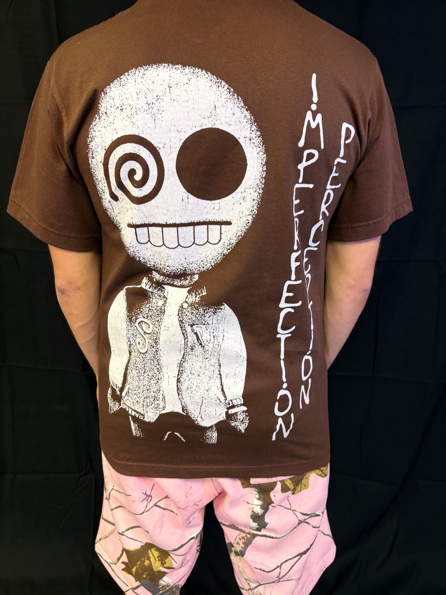 (2 PIECE BUNDLE) CHOCOLATE BROWN UZUMAKU (T-Shirt) CHERRY BLOSSOM CAMO (SHORTS)